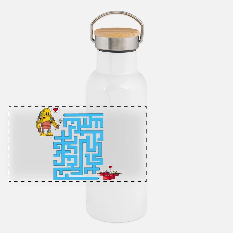 The Lovers' Labyrinth Panoramic Thermal Bottle with Bamboo Lid