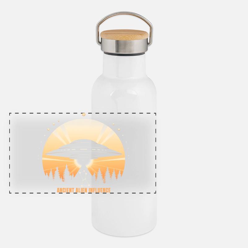 Ancienne influence extraterrestre - OVNI Pyramide d’Orion Gourde isotherme avec bouchon en bambou