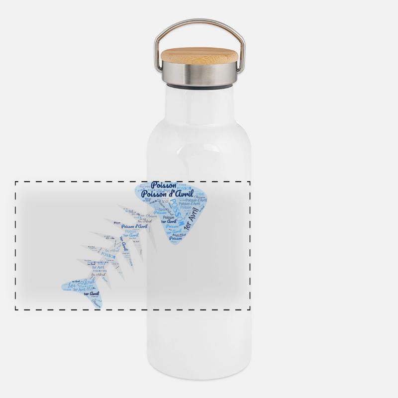 FISH. APRIL FOOL Panoramic Thermal Bottle with Bamboo Lid