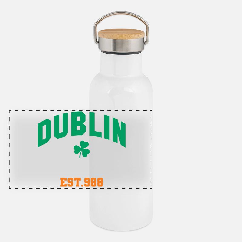 Dublin - Irlande Gourde isotherme avec bouchon en bambou