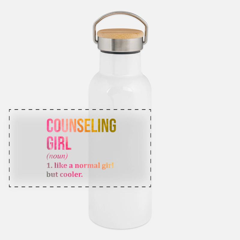 conseiller Gourde isotherme avec bouchon en bambou