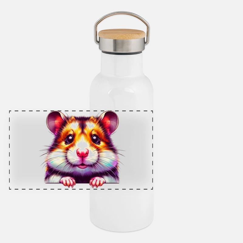 Hamster Gourde isotherme avec bouchon en bambou