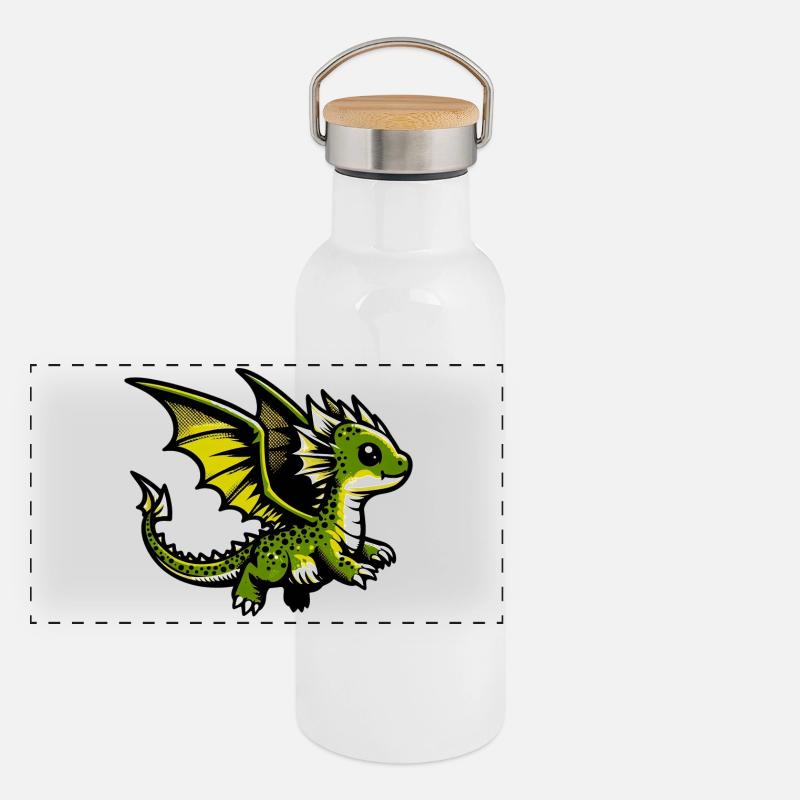 Dragon Gourde isotherme avec bouchon en bambou