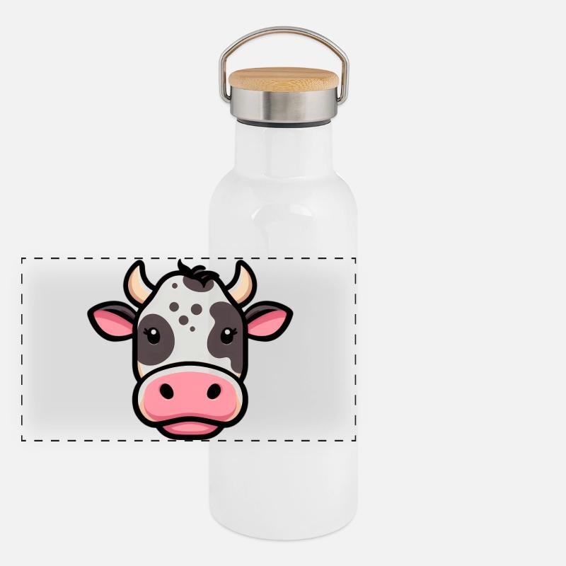 Vache Gourde isotherme avec bouchon en bambou