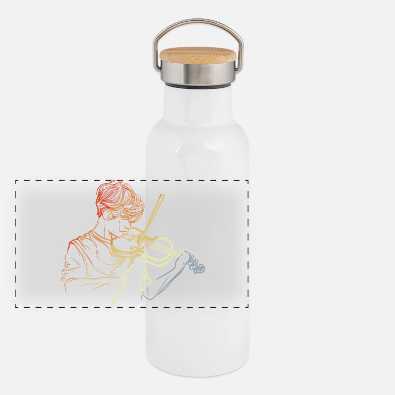 Garçon violoniste Gourde isotherme avec bouchon en bambou