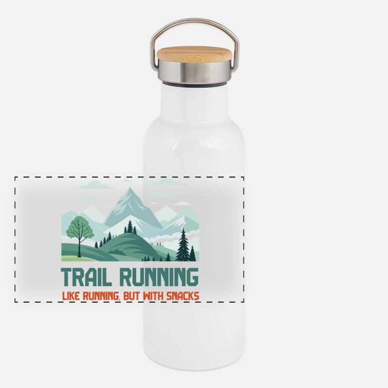 Panorama Thermosflasche mit Bambusdeckel