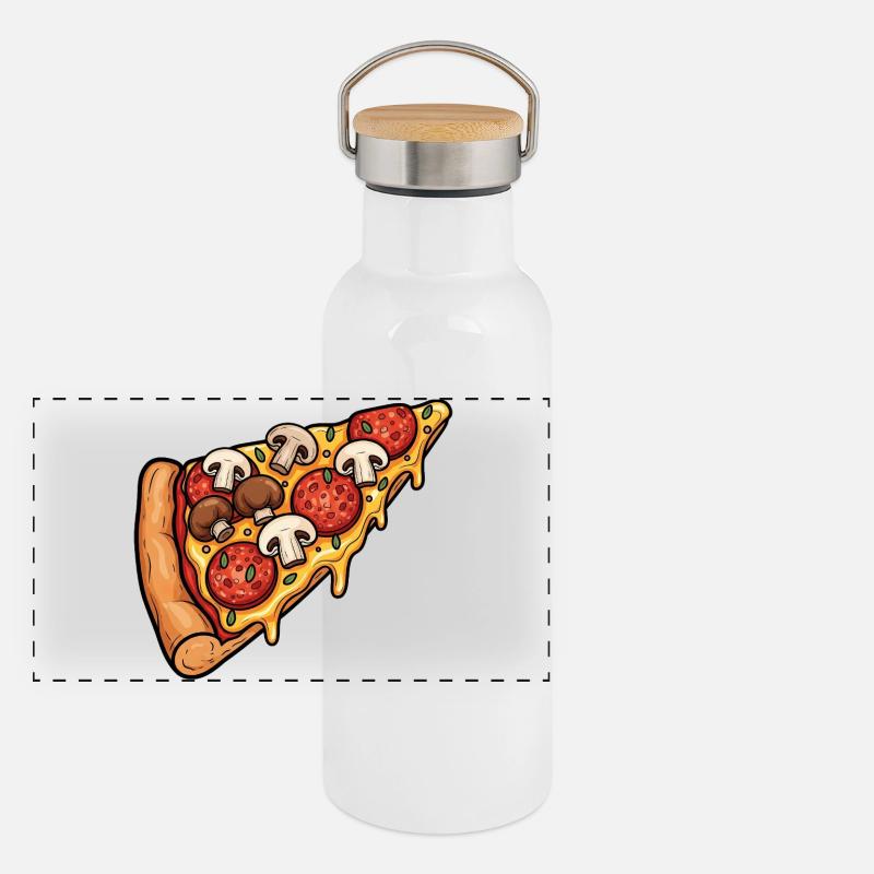 Pizza Gourde isotherme avec bouchon en bambou