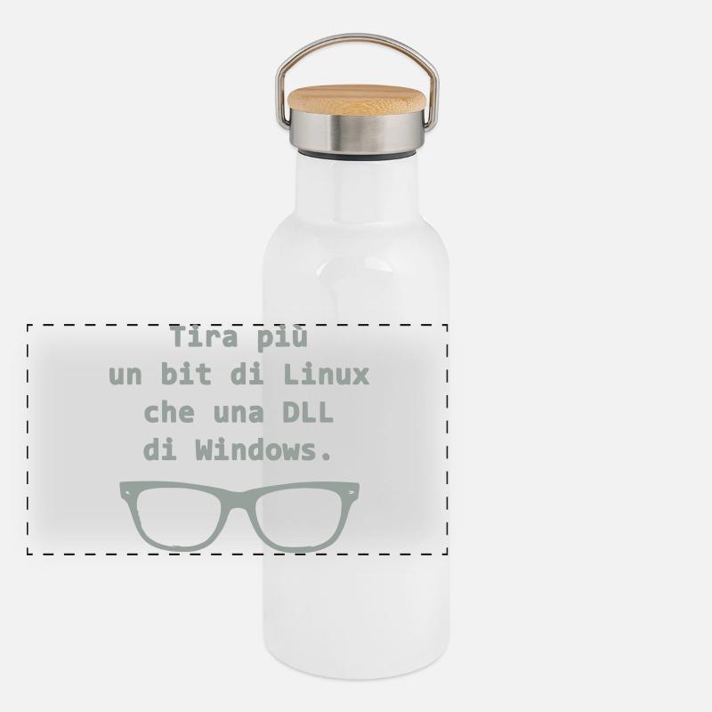 Panorama Thermosflasche mit Bambusdeckel