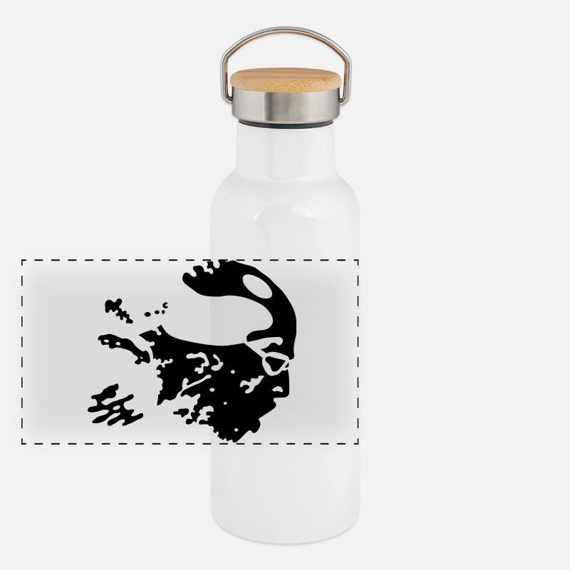 Nageur Gourde isotherme avec bouchon en bambou