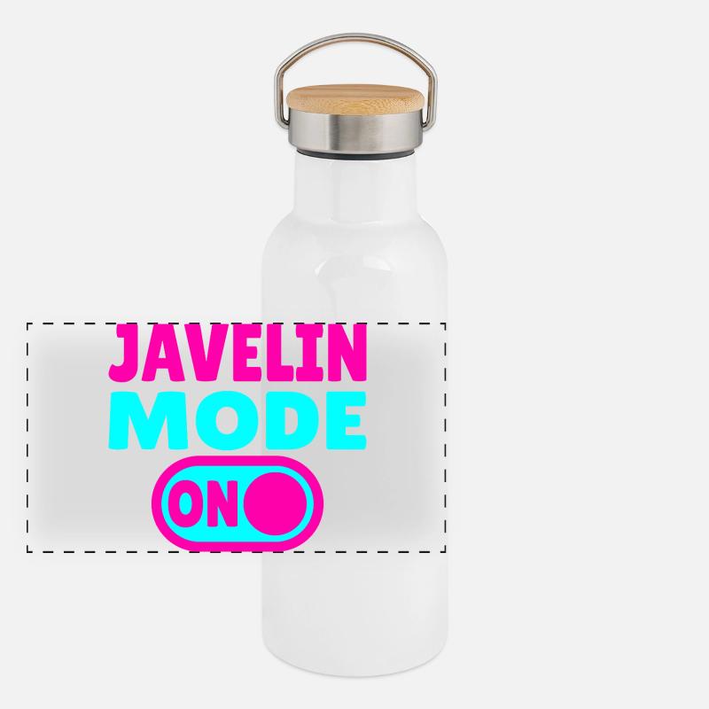 Mode Javelot ACTIVÉ - Lancer de Javelot Gourde isotherme avec bouchon en bambou