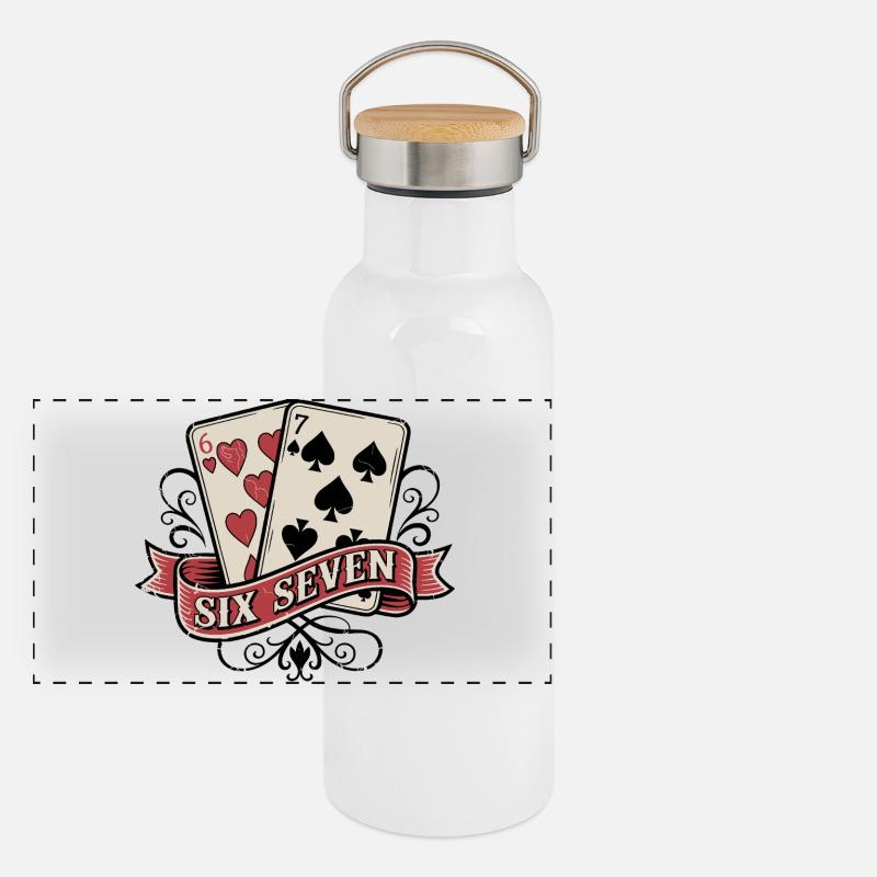 Cartes SIx Seven Gourde isotherme avec bouchon en bambou