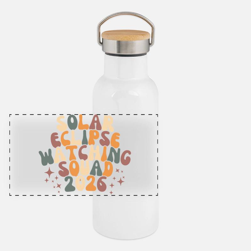 Équipe rétro Sun Eclipse Gourde isotherme avec bouchon en bambou