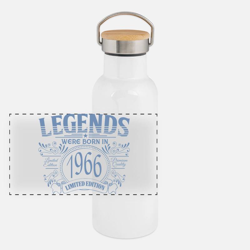 60e anniversaire Legends Qualification Premium Vintage 1966 Gourde isotherme avec bouchon en bambou