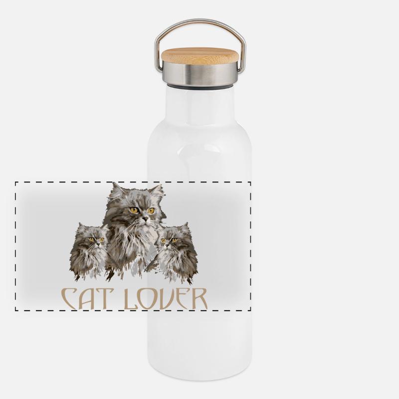 Panorama Thermosflasche mit Bambusdeckel