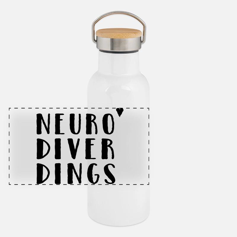 Neurodiverdings Gourde isotherme avec bouchon en bambou