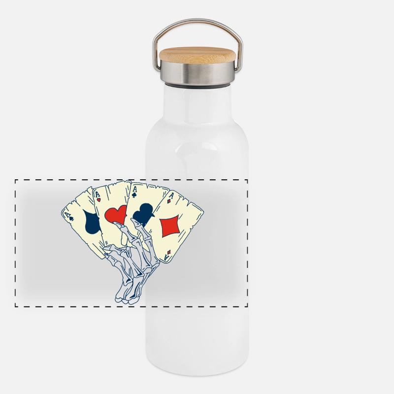 Le jeu mortel  Gourde isotherme avec bouchon en bambou