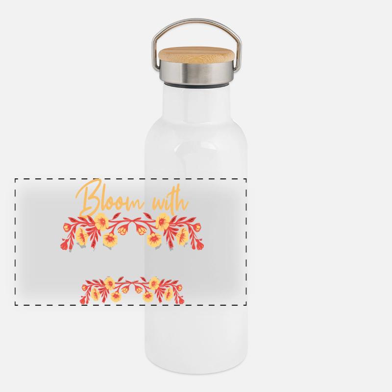 Bloom With Ostara Happy Easter Ostara Panoramic Thermal Bottle with Bamboo Lid