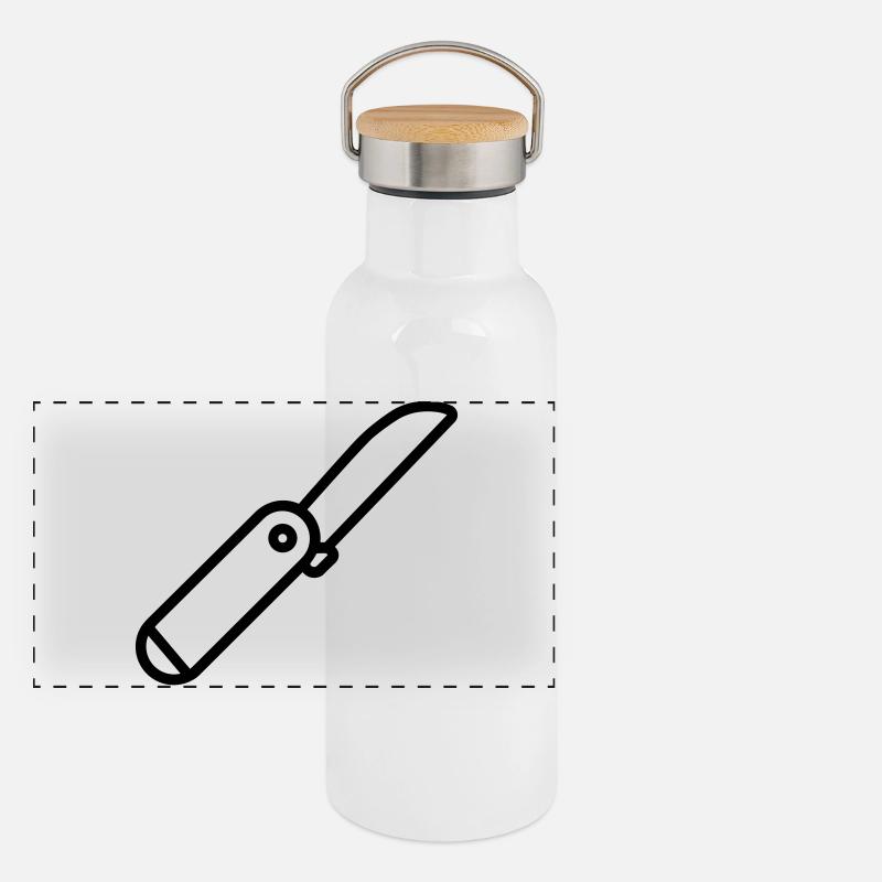 couteau suisse Gourde isotherme avec bouchon en bambou