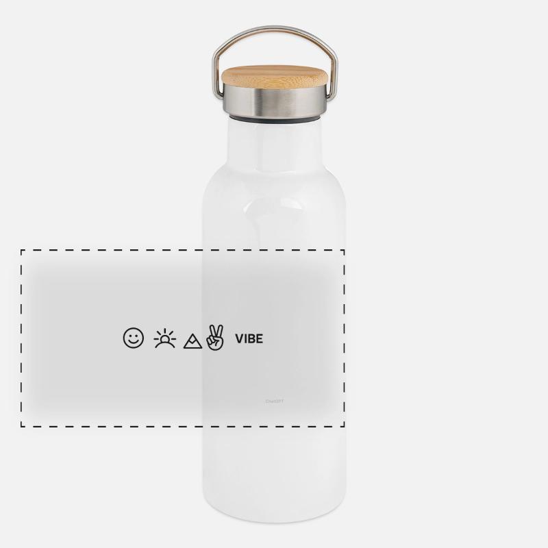 Joyeuses fêtes Gourde isotherme avec bouchon en bambou