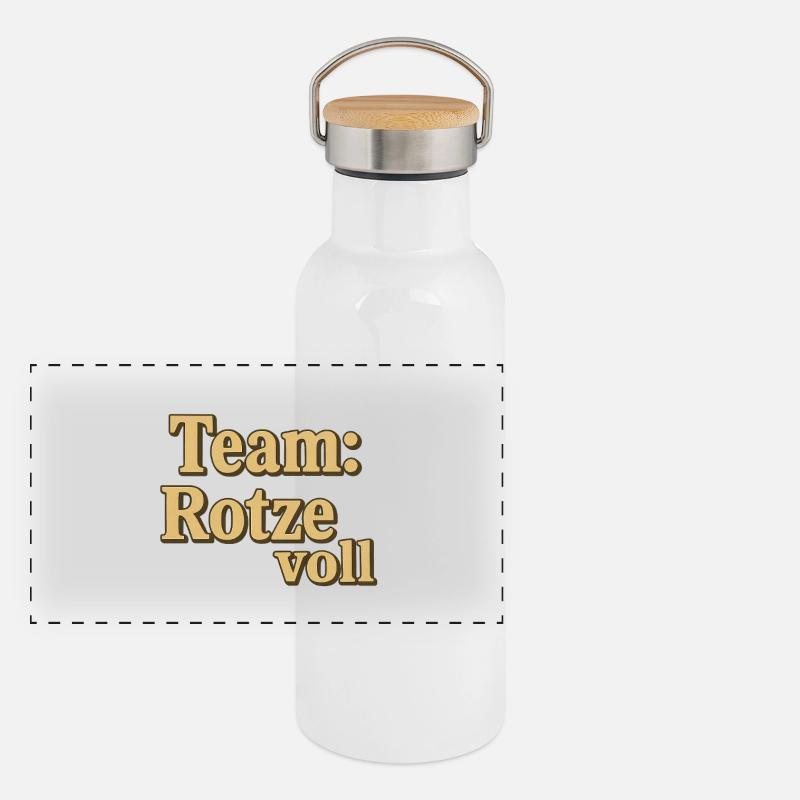 Lettrage complet Team Snot Gourde isotherme avec bouchon en bambou