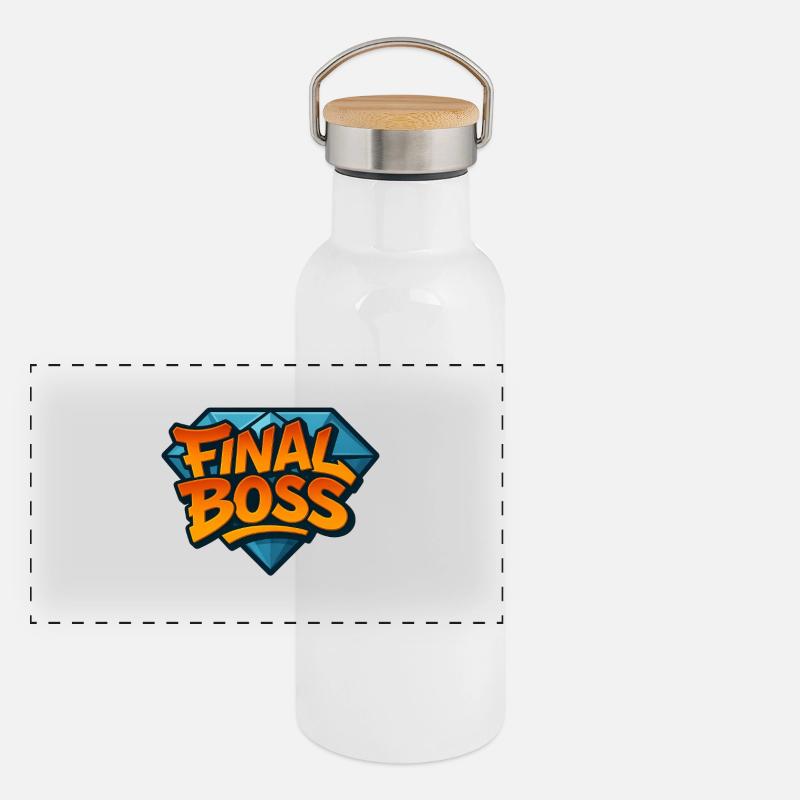 Panorama Thermosflasche mit Bambusdeckel