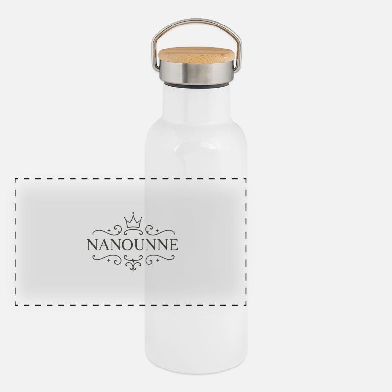 Gourde isotherme avec bouchon en bambou