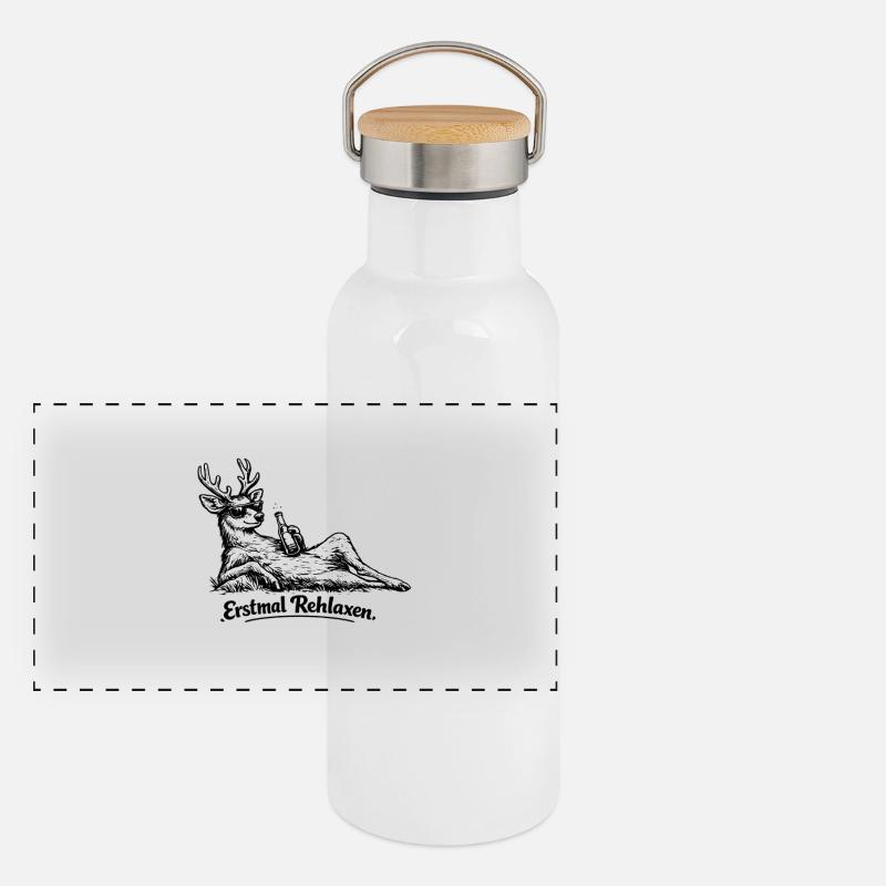 Rehlaxen Panorama Thermosflasche mit Bambusdeckel
