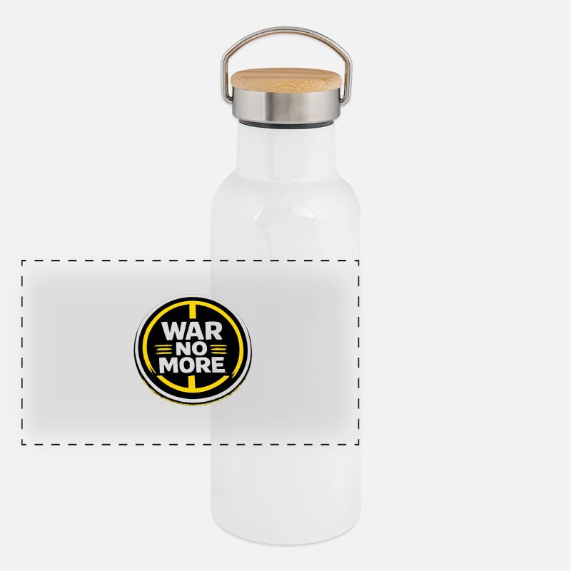War No More – Sticker Peace & Humanity  Gourde isotherme avec bouchon en bambou