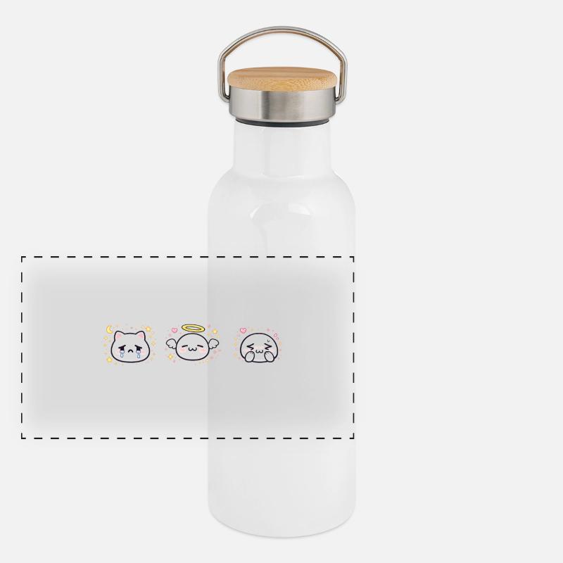 Gourde isotherme avec bouchon en bambou
