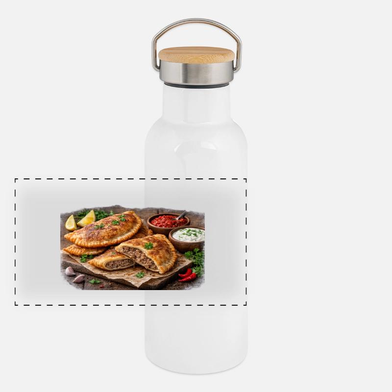 Tschebureki Panorama Thermosflasche mit Bambusdeckel