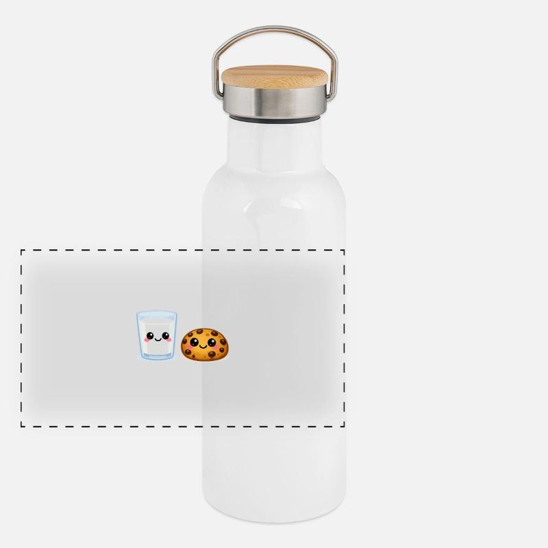 Milk and Cookie Kawaii Duo Panoramic Thermal Bottle with Bamboo Lid