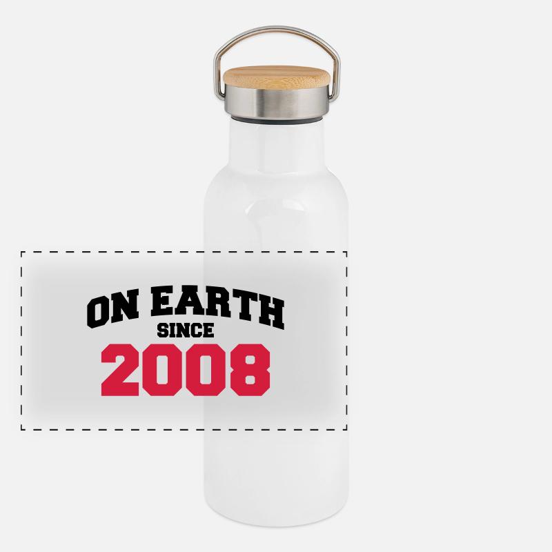 on earth 2008 (fr) Gourde isotherme avec bouchon en bambou