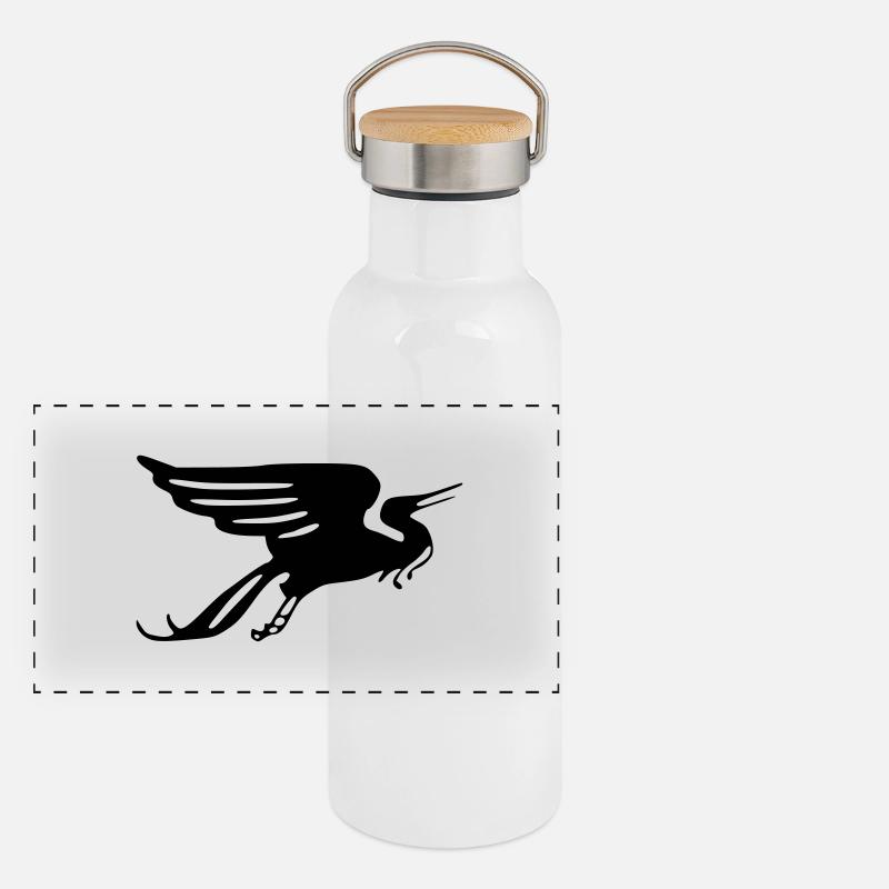 Panorama Thermosflasche mit Bambusdeckel