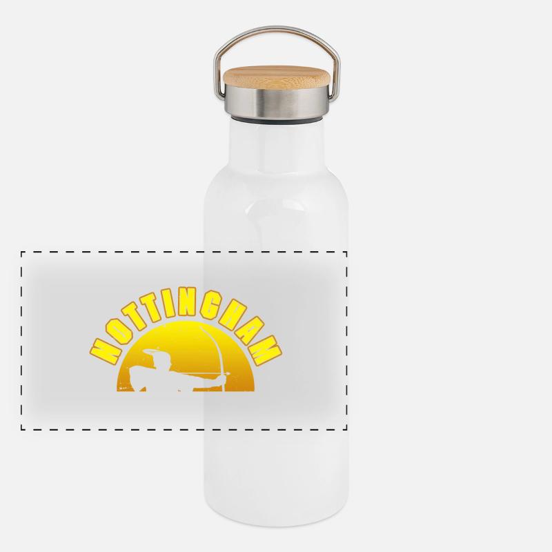 NOTTINGHAM Panoramic Thermal Bottle with Bamboo Lid