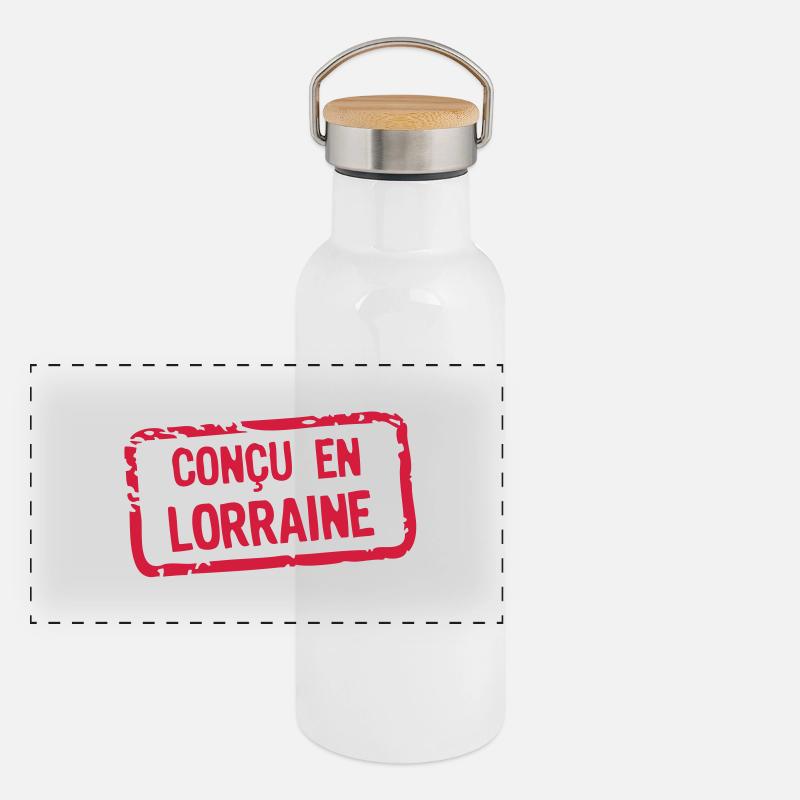 designed label lorraine Panoramic Thermal Bottle with Bamboo Lid