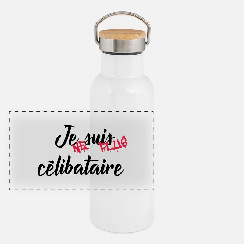 celibataire Gourde isotherme avec bouchon en bambou