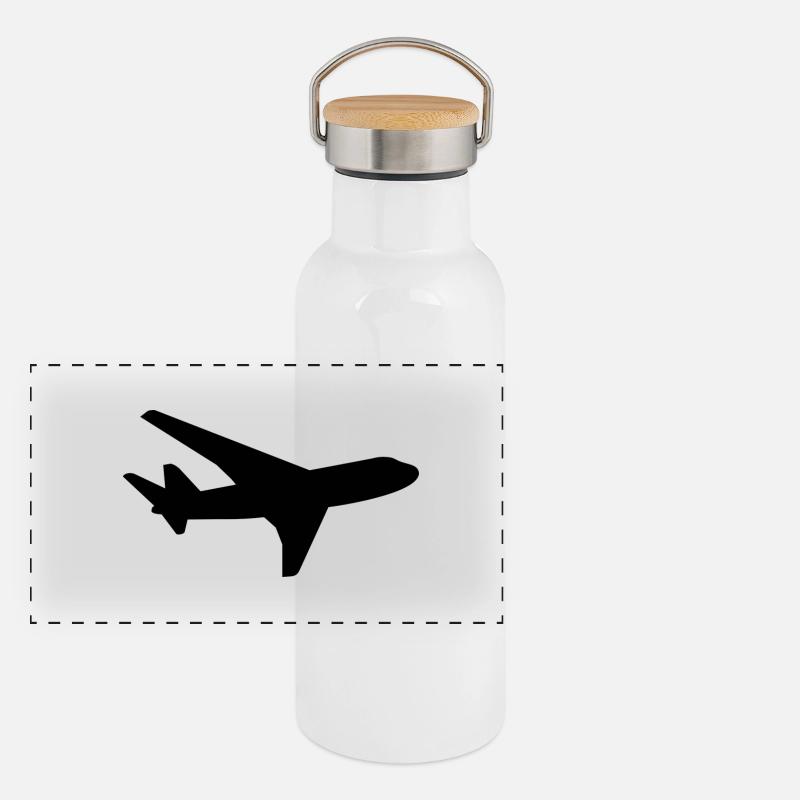 Panorama Thermosflasche mit Bambusdeckel