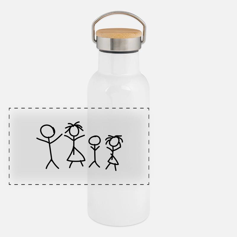 Family Panorama Thermosflasche mit Bambusdeckel