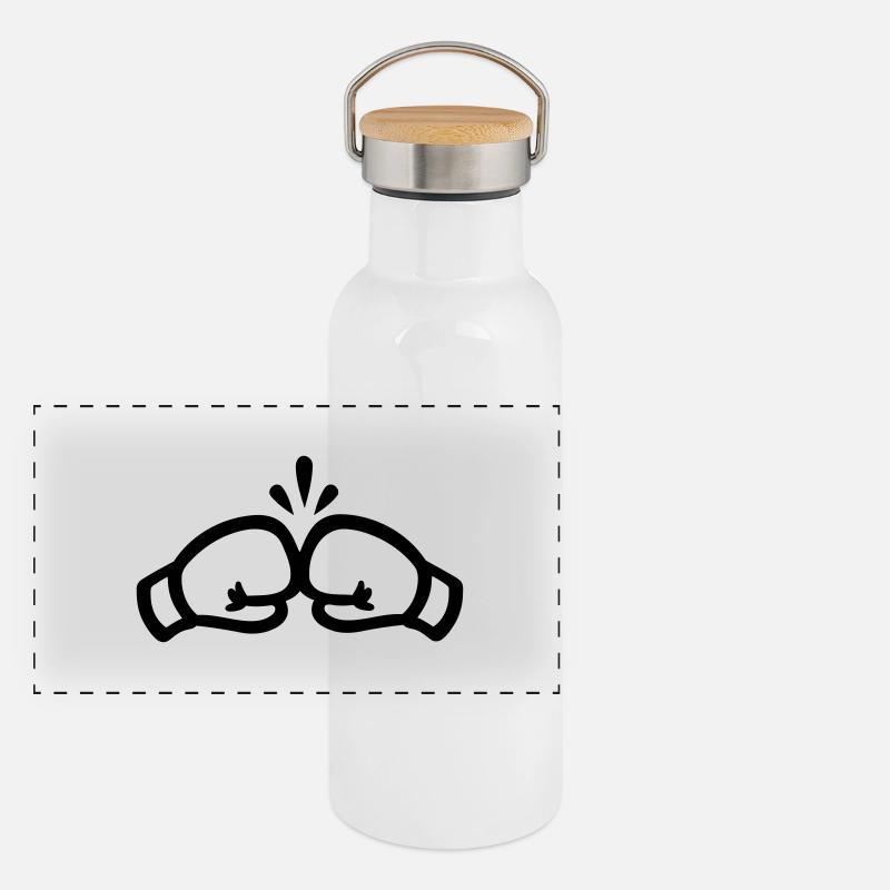 Boxing Gloves Panoramic Thermal Bottle with Bamboo Lid