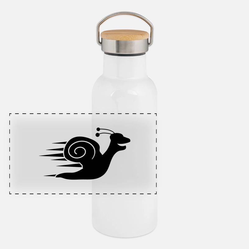 Fast Snail Panoramic Thermal Bottle with Bamboo Lid