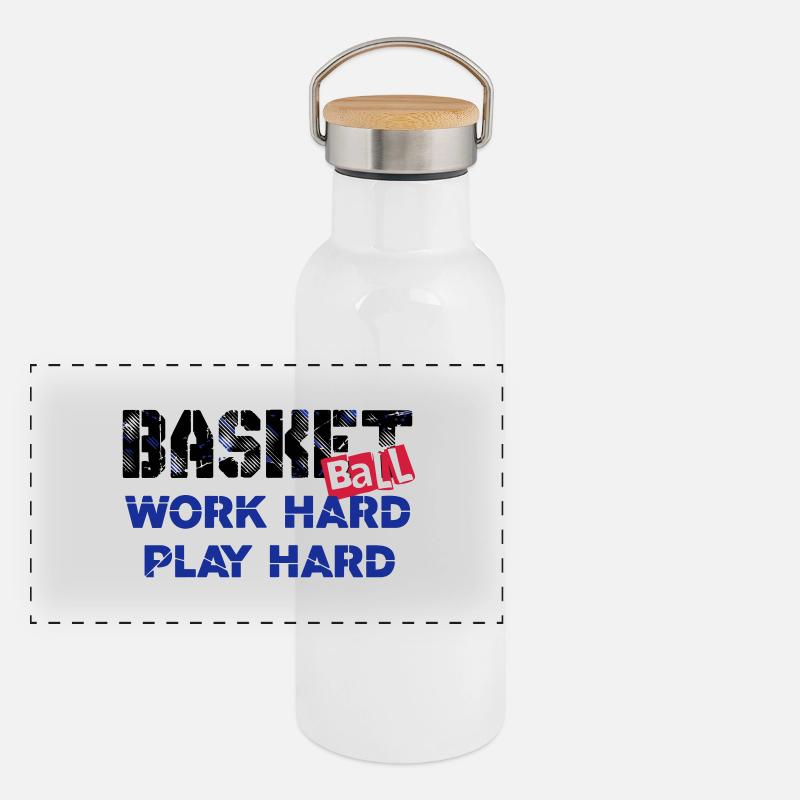 Basketball-006 Panorama Thermosflasche mit Bambusdeckel
