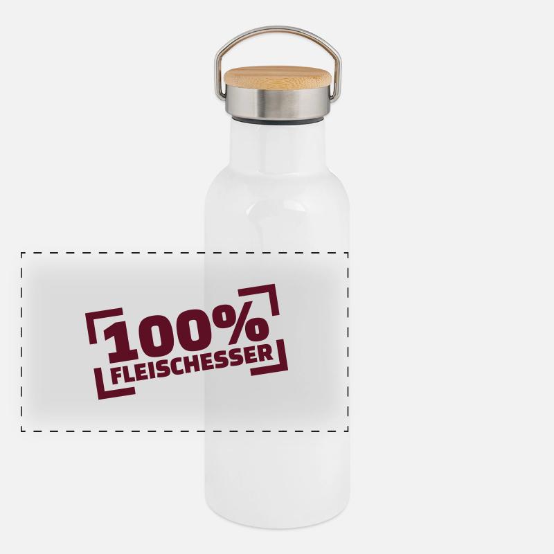 Fleisch Panorama Thermosflasche mit Bambusdeckel