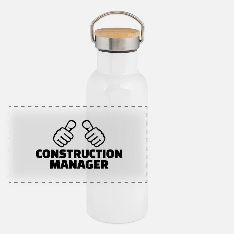 Construction manager Panoramic Thermal Bottle with Bamboo Lid