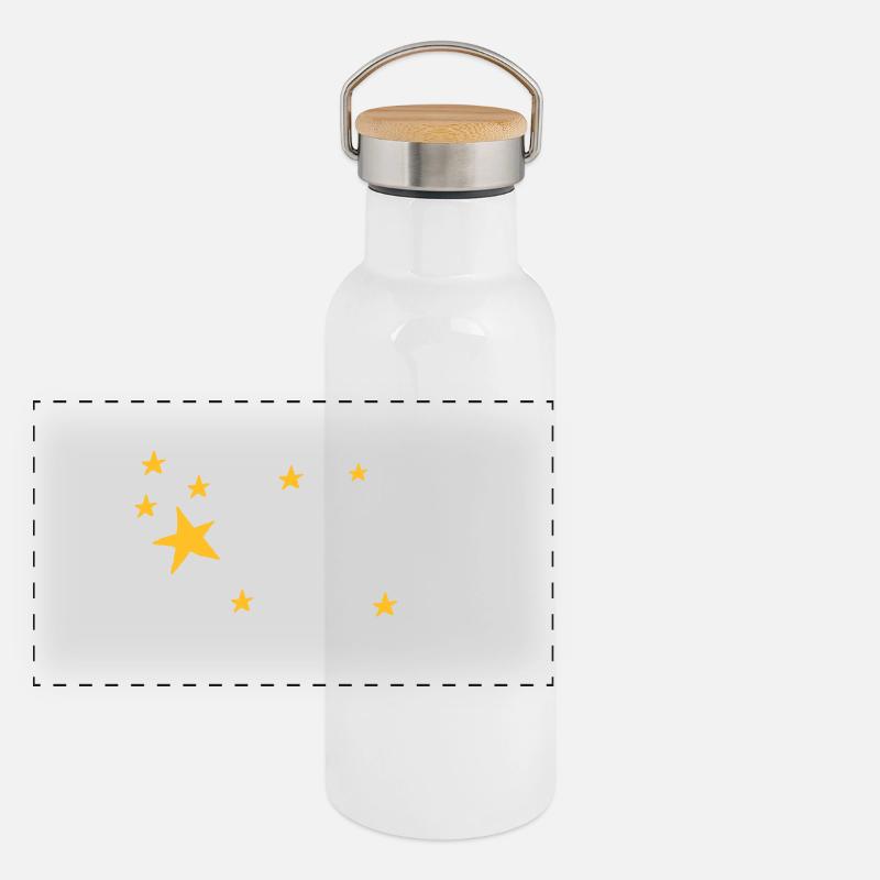 Feenstaub Panorama Thermosflasche mit Bambusdeckel