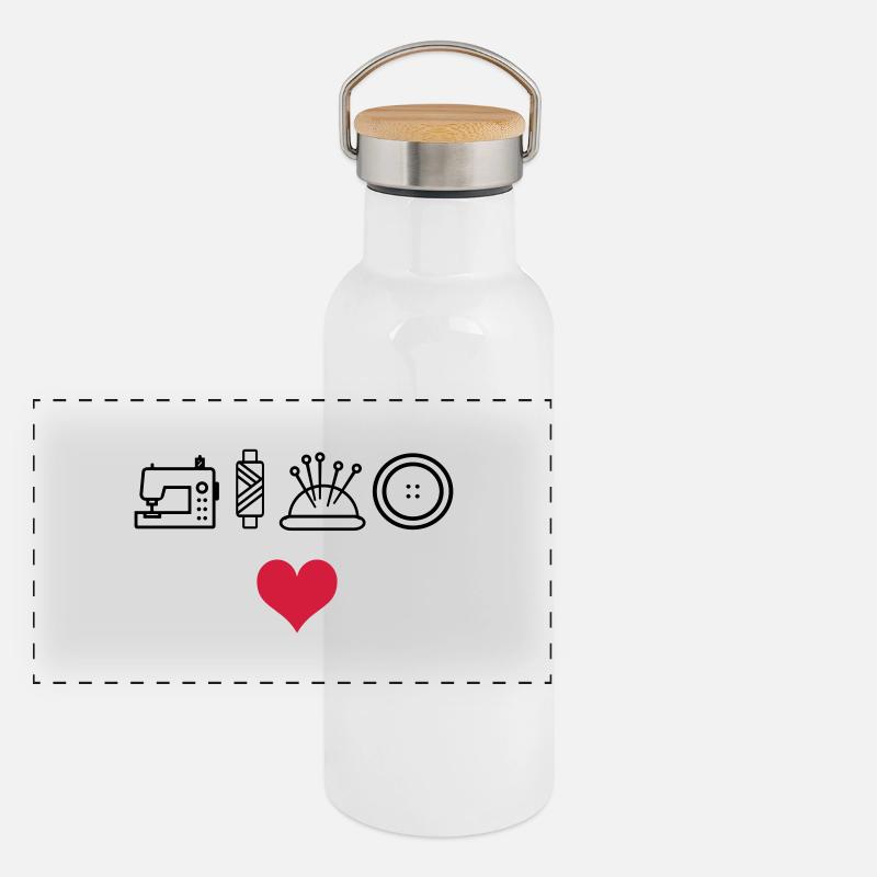 Nähen Panorama Thermosflasche mit Bambusdeckel