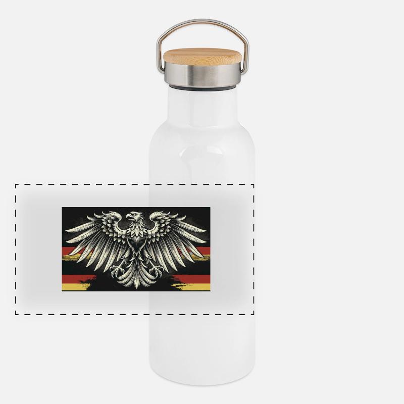 German Eagle tough Panoramic Thermal Bottle with Bamboo Lid
