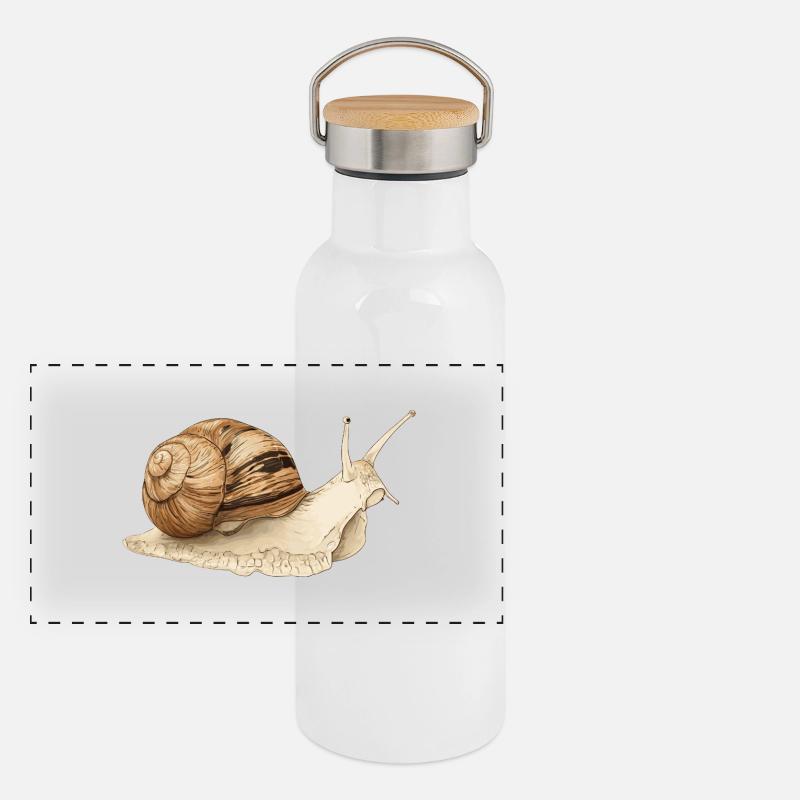 Snail Panoramic Thermal Bottle with Bamboo Lid