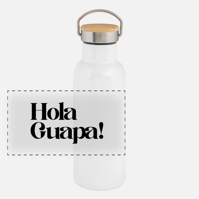 Hola Guapa! Panorama Thermosflasche mit Bambusdeckel
