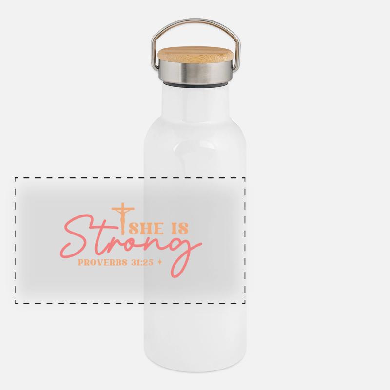 Proverbs 31 Panoramic Thermal Bottle with Bamboo Lid