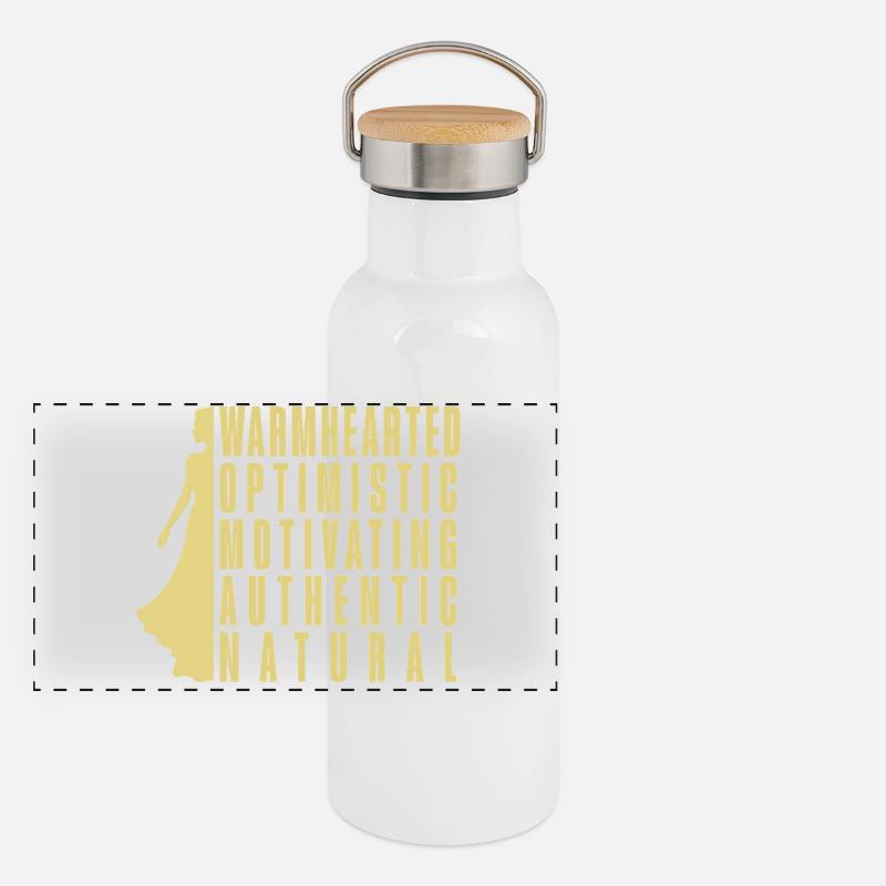 Femme merveilleuse Gourde isotherme avec bouchon en bambou